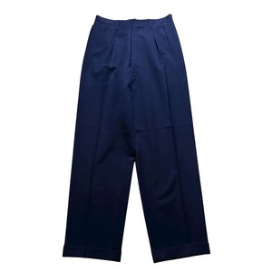 vintage 1960’s navy wool tucked slacks