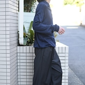 DANIEL GRAY silk knit polo navy