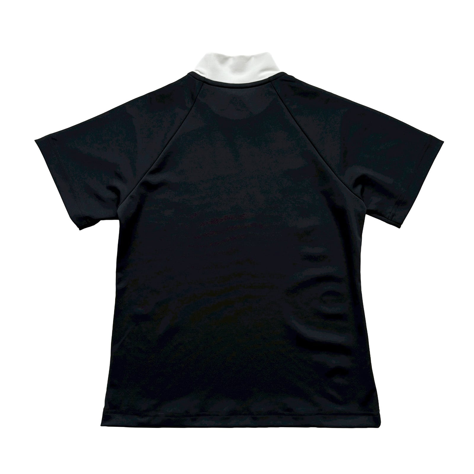 WOMEN'S】LOGO PRINT MOCK NECK SHIRT -BLACK / OFF WHITE- | 8G SHOOT