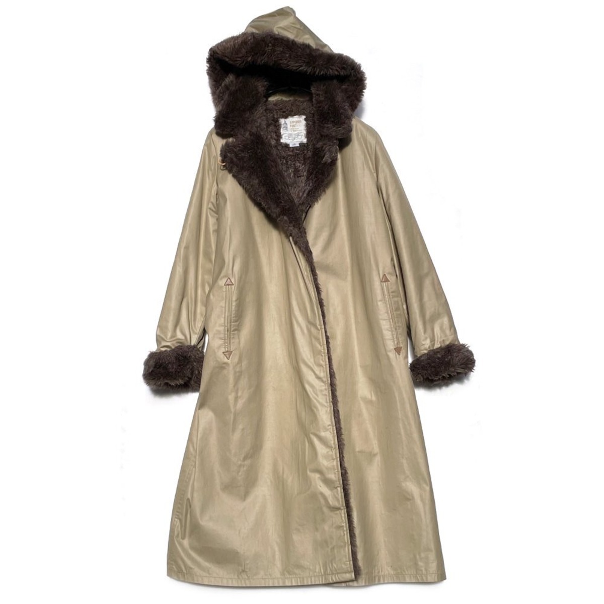 LONDON FOG] Vintage Fake Fur Lining Coat [1980s-] Vintage Fake Fur  display picture 1