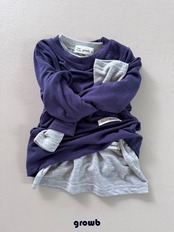 韓国子供服 / growb / ラベル Tシャツ / 秋服 *XS~JM*