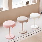 サイドテーブル　ソファエンドテーブル　丸形　コーヒーテーブル　ベッドサイドテーブル　クリエイティブ　ナイトスタンド　フラットティーテーブル　小さなエンドテーブル　リビングルーム　ベッドルーム　バルコニー　ホワイト　カーキ　ピンク　直径42CM