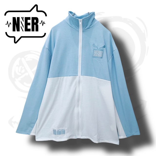 BICOLORハイネックジャージ【BLUE】