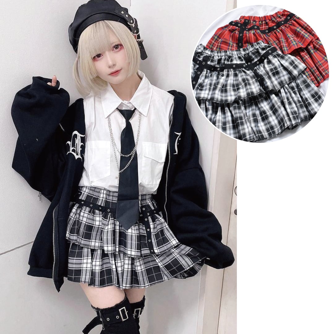 ティアードハトメスカート