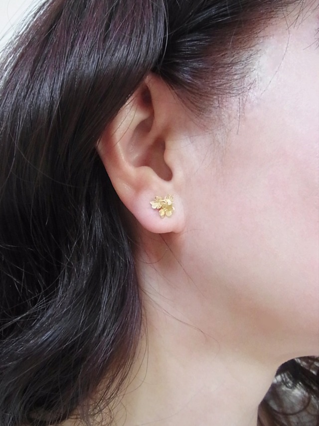 クローバー畑のピアス(gold)