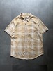 ST. JOHN'S BAY チェックシャツ 半袖 XL ベージュ セントジョンズベイ