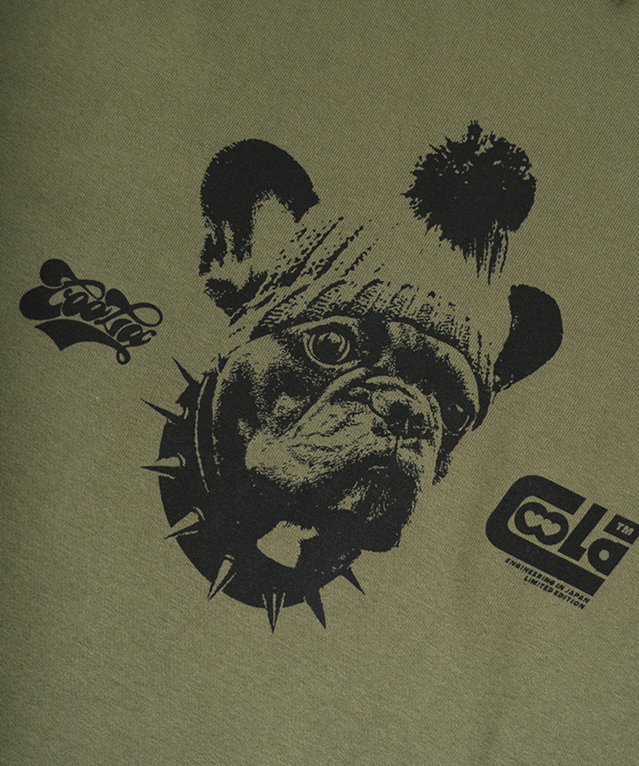 COOLAブルドッグプリントベーシックTシャツ (BEIGE) CQ-49004