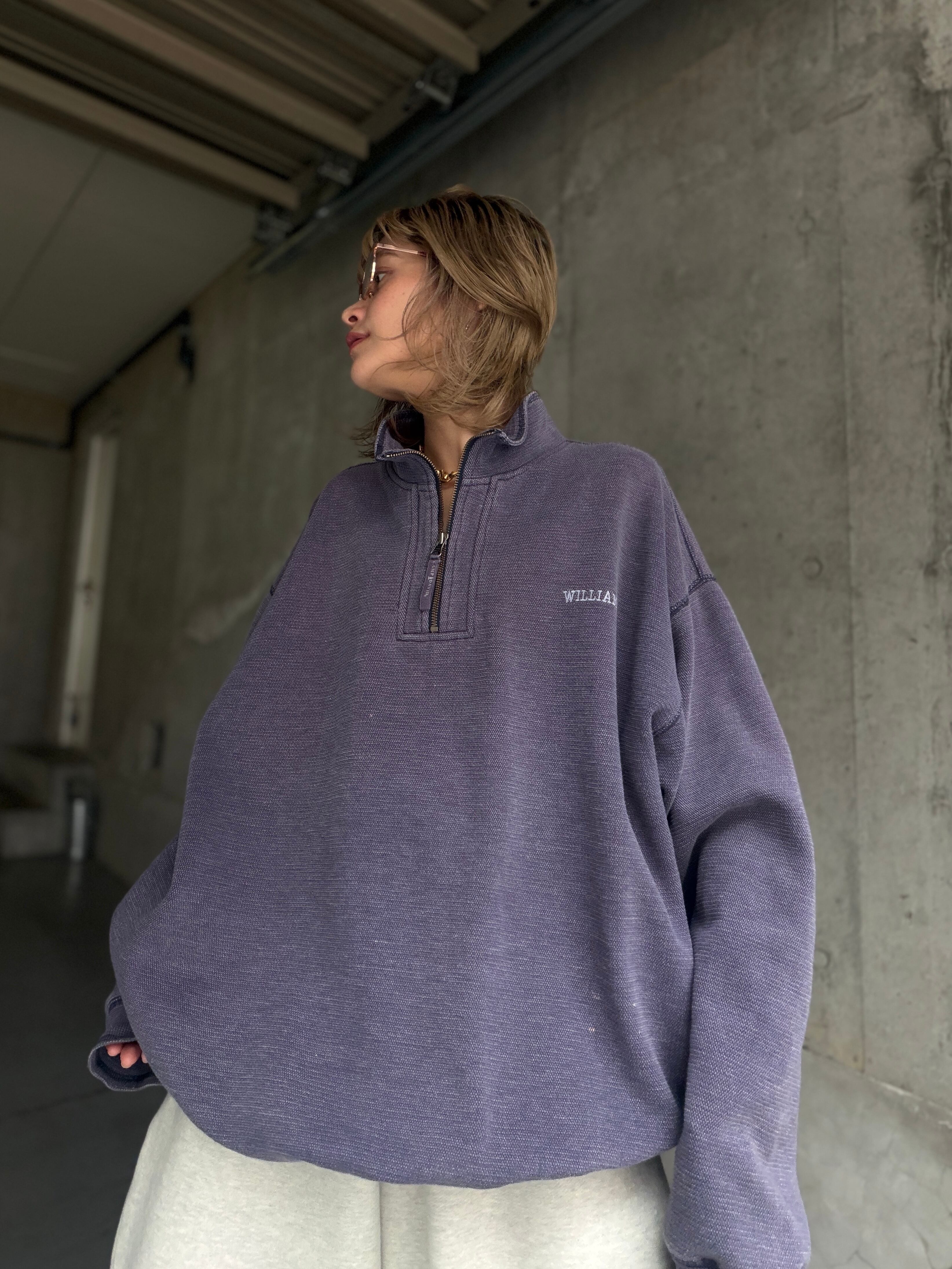 (CS2580)CAMP DAVID half zip sweat shirt