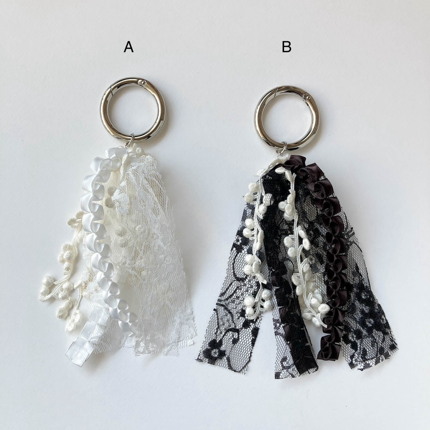 ミックスレースタッセルのバッグチャーム | Dua-アクセサリーパーツ