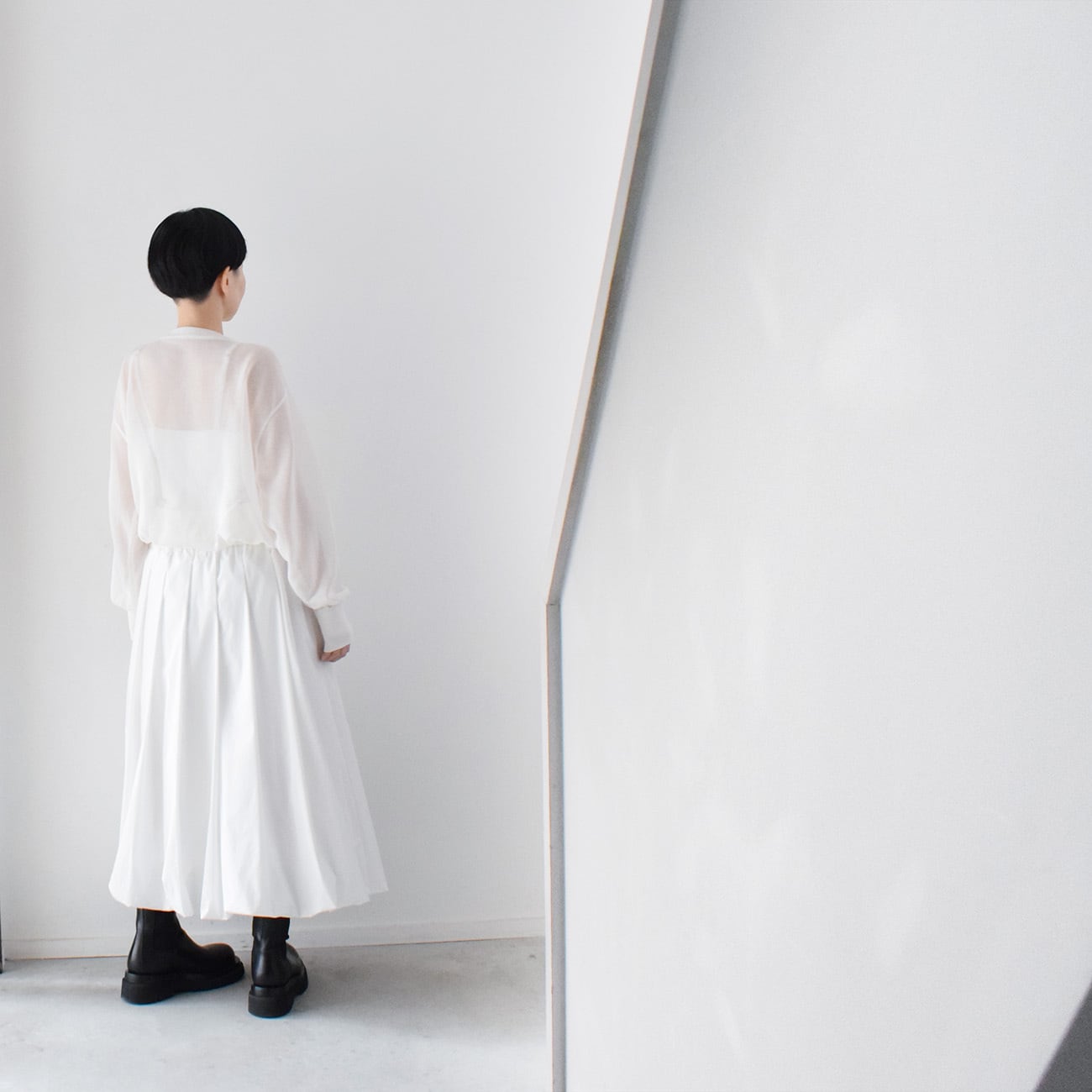 バルーンスカート：白［SK33STWH］ | skep-online shop