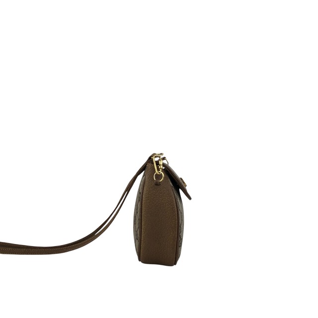 GUCCI グッチ GGプラス ショルダーバッグ ベージュ PVCレザー ラウンド ミニバッグ vintage ヴィンテージ オールド ku752d