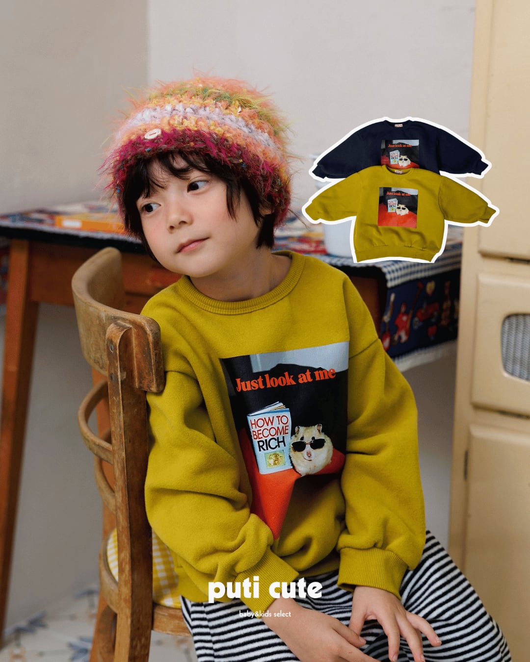 80-140 ꒰ 予約 ꒱ Rich cham sweatshirts / andbutter ⸝⋆
