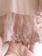Laced design short blouse | レースショート丈ブラウス