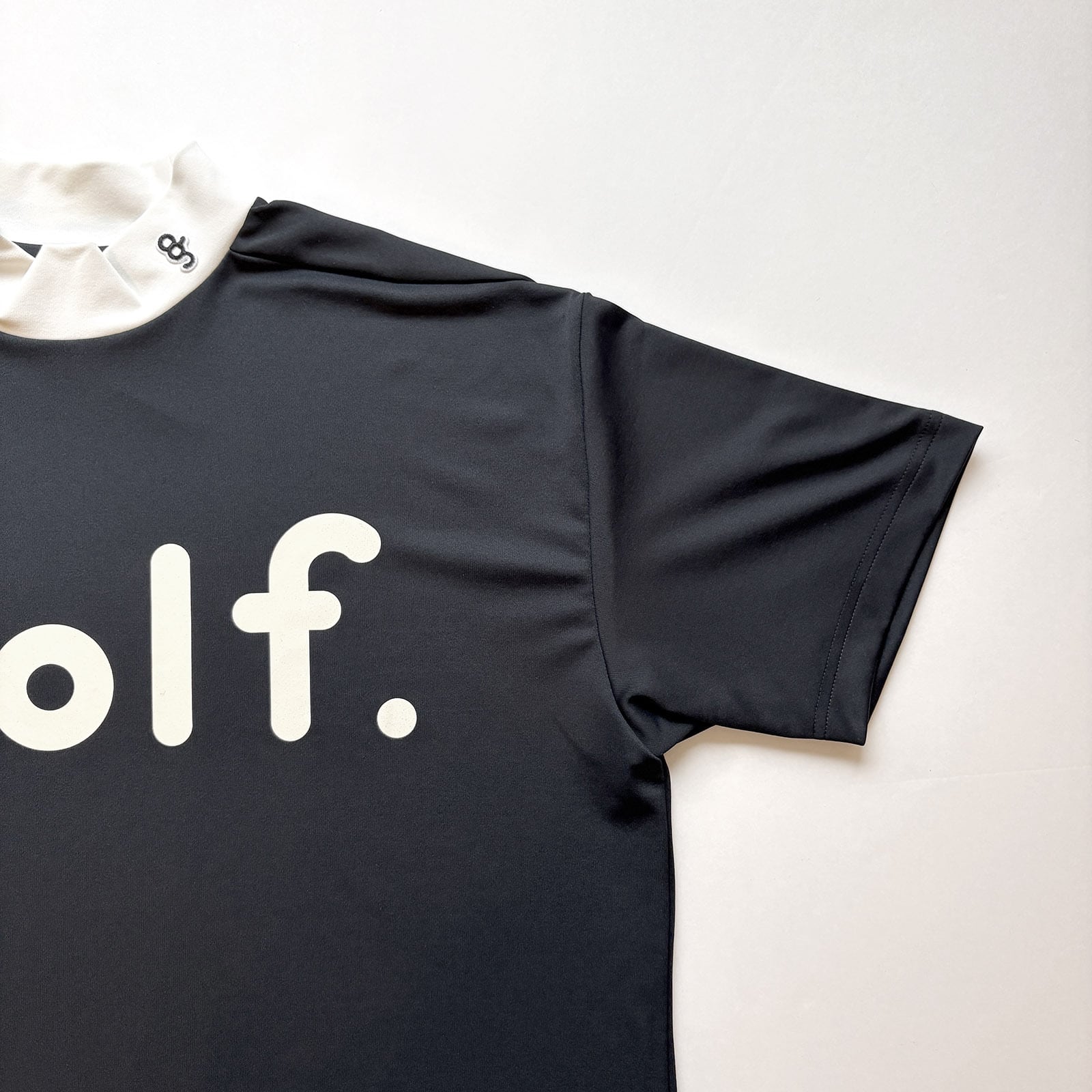 8G SHOOT Logo Print Mock Neck サイズM 白黒 LOGO PRINT MOCK NECK SHIRT - BLACK / WHITE - | 8G SHOOT WEBSTORE