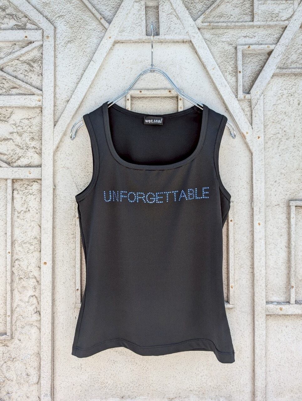 "WETSEAL" rhinestone cropped sleeveless