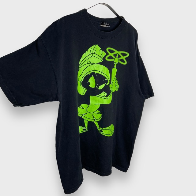 90s ルーニーテューンズ マービン キャラクターTシャツ プリントT 黒 XL