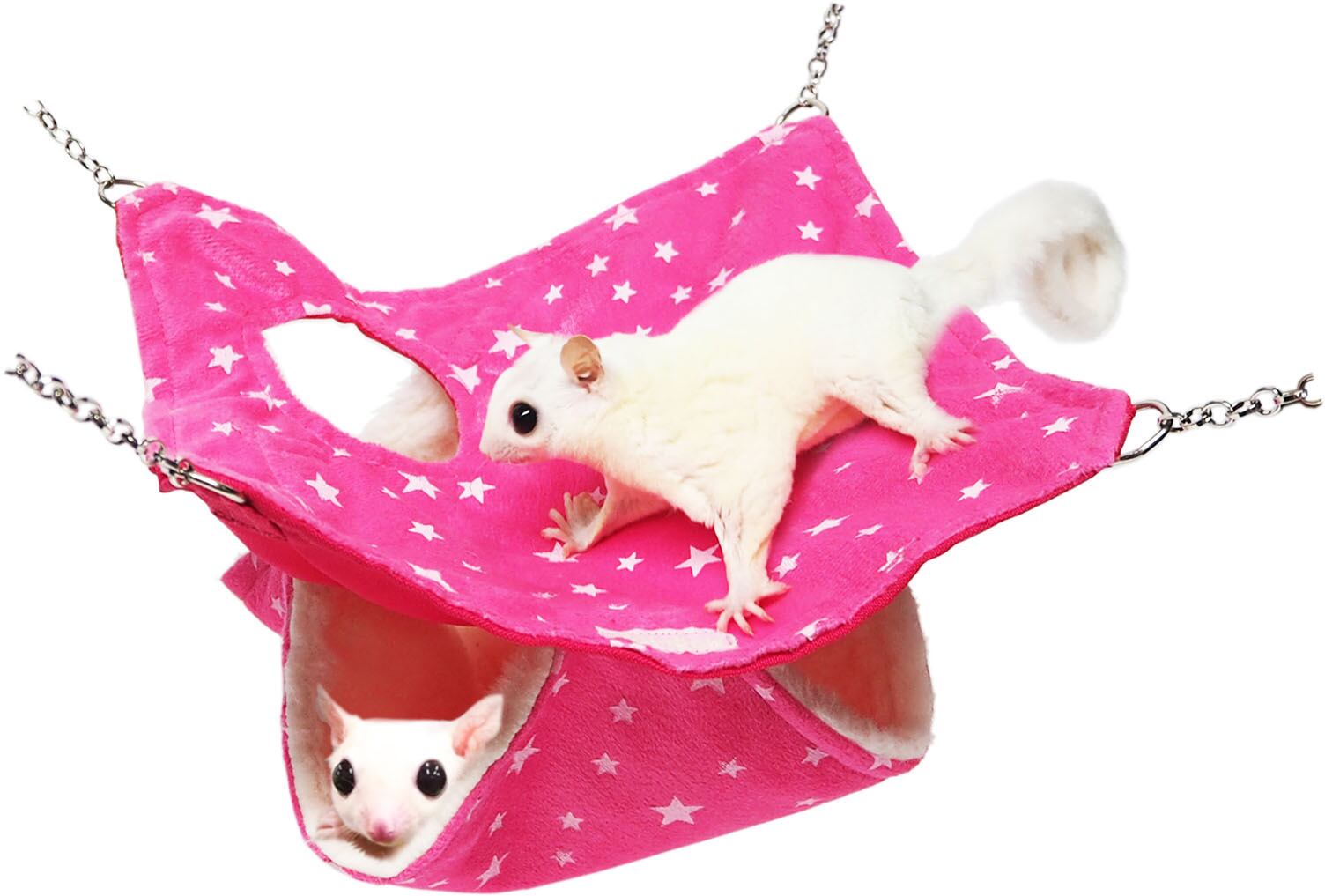 【小動物用品】スターツインハンモック　ピンク/ブルー