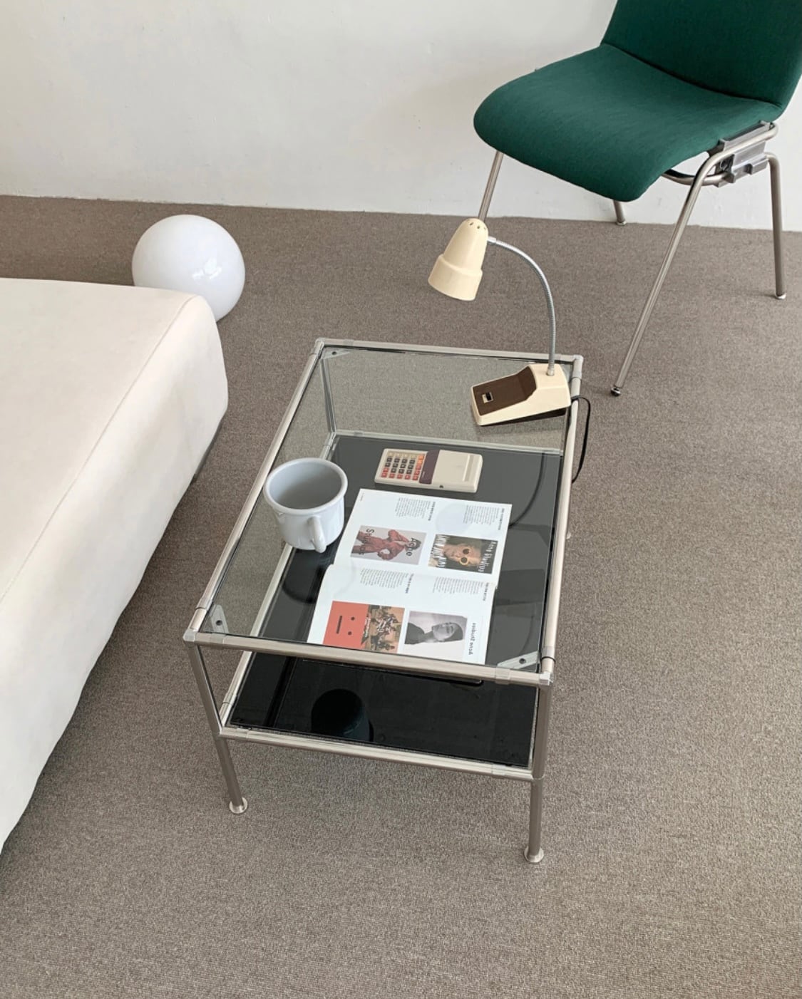 カラー選択可】stainless module 2tier sofa table (S) 5colors