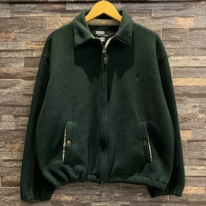 RALPH LAUREN FLEECE SWING TOP GREEN 1990'S OLD