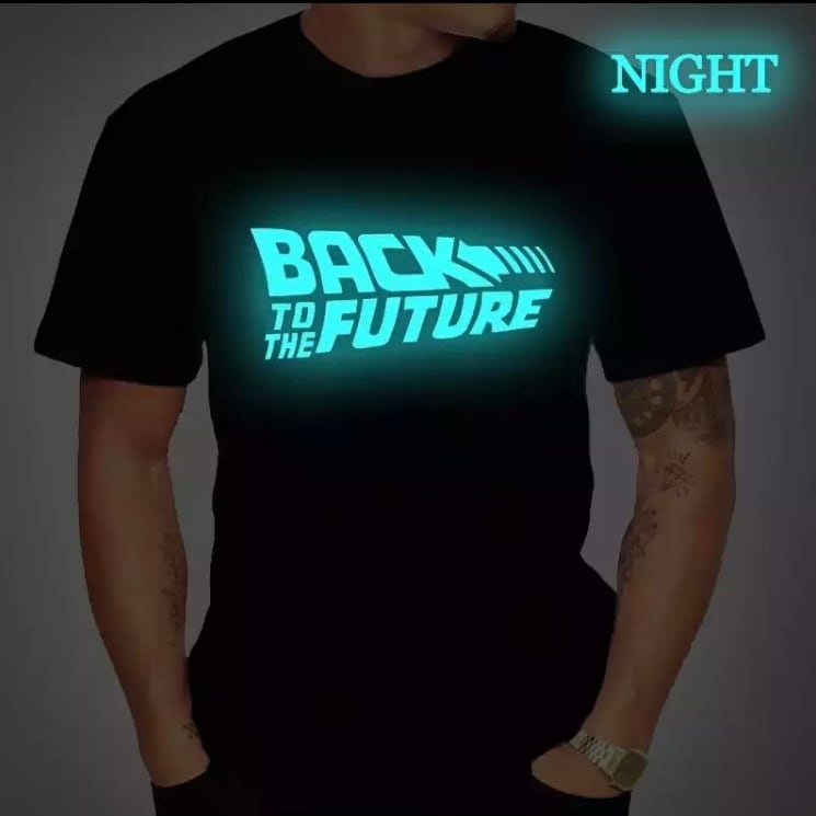 バックトゥザフューチャー Tシャツ 映画 Back to the Future Movie Tee 蛍光 蓄光