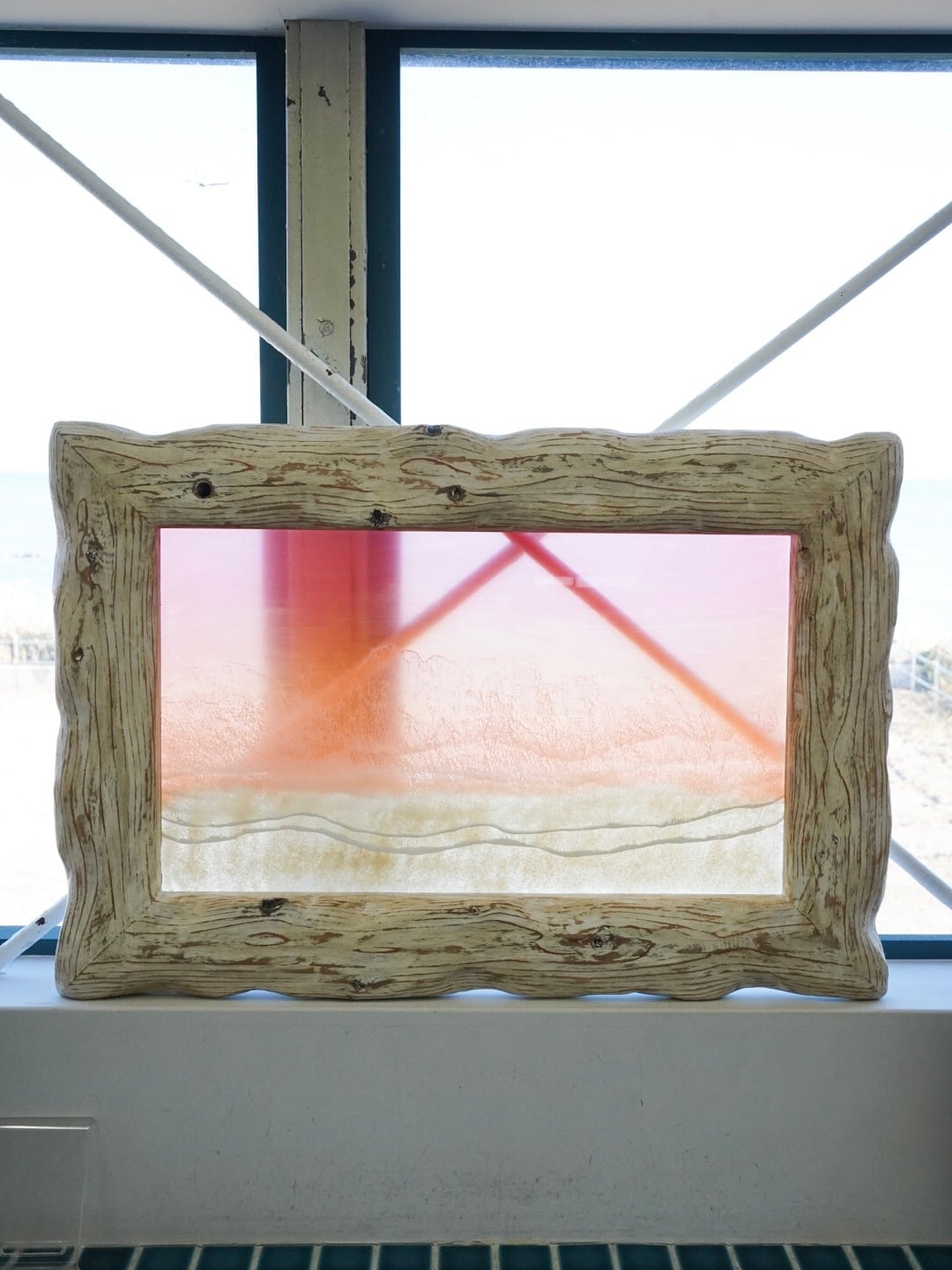 ALOHA GLASS × n.beige works 廃材フレーム×波レジンアクリルパネル