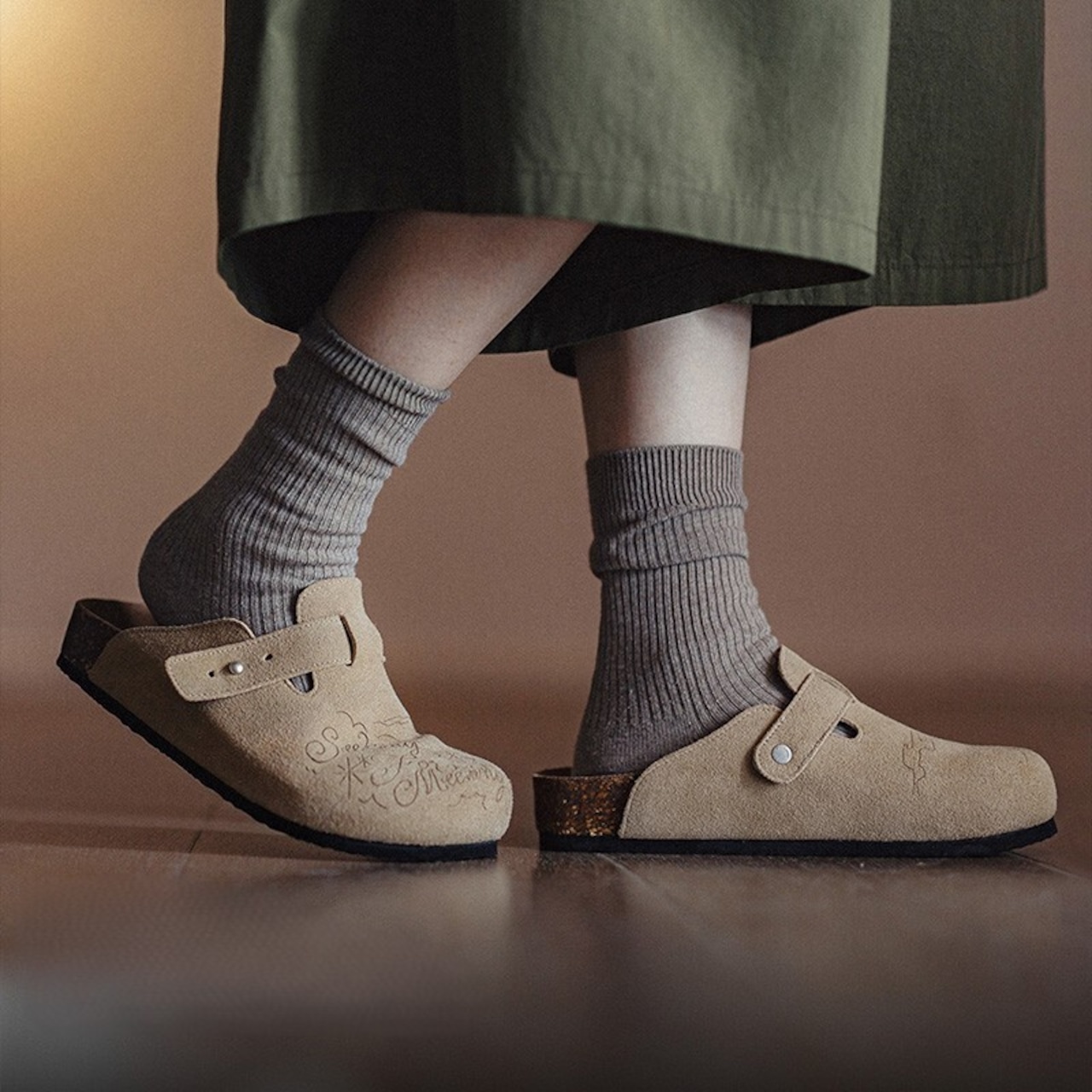 Suede Clog Sandal Shoes/ スエード クロッグ サンダル シューズ
