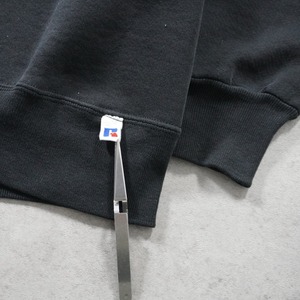 90s Russell Athletic sweatshirt solid black XXL 古着
