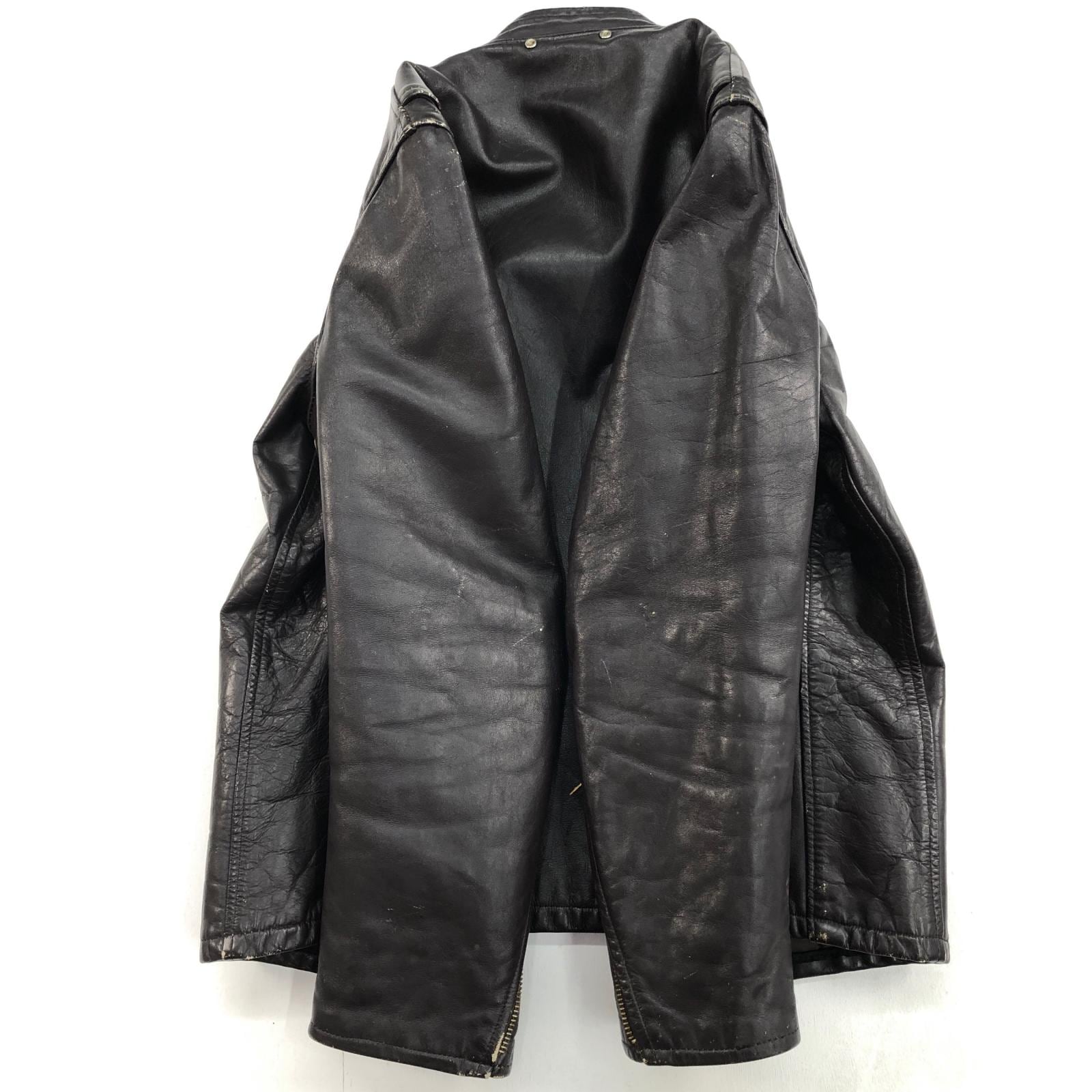 UNKNOWN 70年代あたり GENUINE LEATHER GARMENT シングルライダース UNKNOWN 70年代あたり GENUINE LEATHER GARMENT シングルライダース