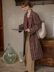 Arden Classic Check Trench Coat F0818