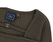 SQUARENECKRIBBEDTOP _ BROWN