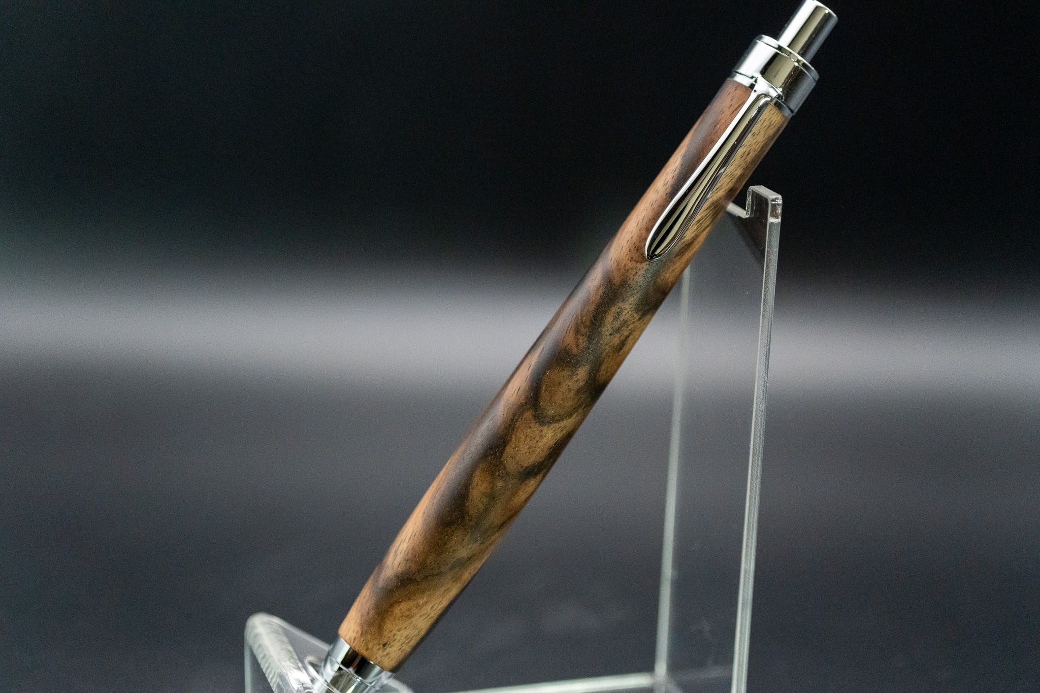 魅惑の黒い紋様】 黒柿孔雀杢 極上 silver MP ※BPにも変更可