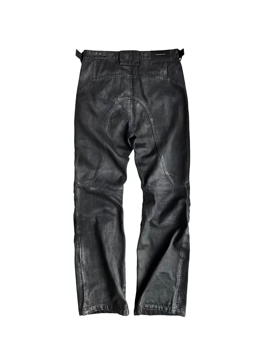 CinderVein】Structural Waxed Coated Panel Denim Pants | OVERTURE