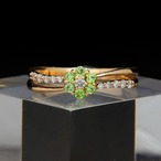 デマントイドガーネット フラワーモチーフリング K18 / 0.150ct / 0.120ct