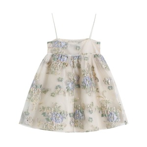 Flower embroidery tutu skirt