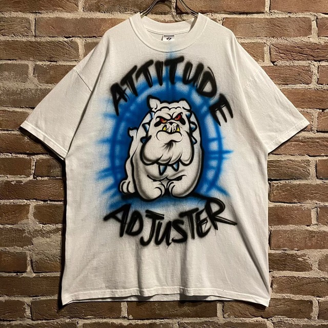 【Caka act3】Spray Art Dog Design Loose T-Shirt