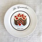 ケーキ皿　デザートプレート　Les Gourmandises　おやつシリーズ チョコレートケーキ　Veritable Porcelain  12twec20-4
