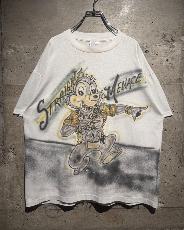 【Caka】90's "Chip 'n Dale" Air Brush Drawing Vintage T-Shirt