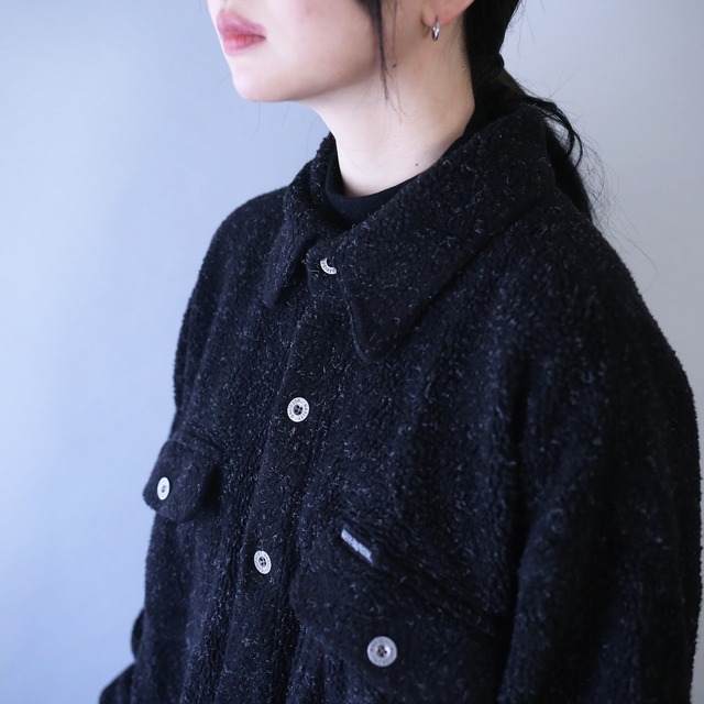 "HARLEY-DAVIDSON" XXL over silhouette boa fleece shirt jacket