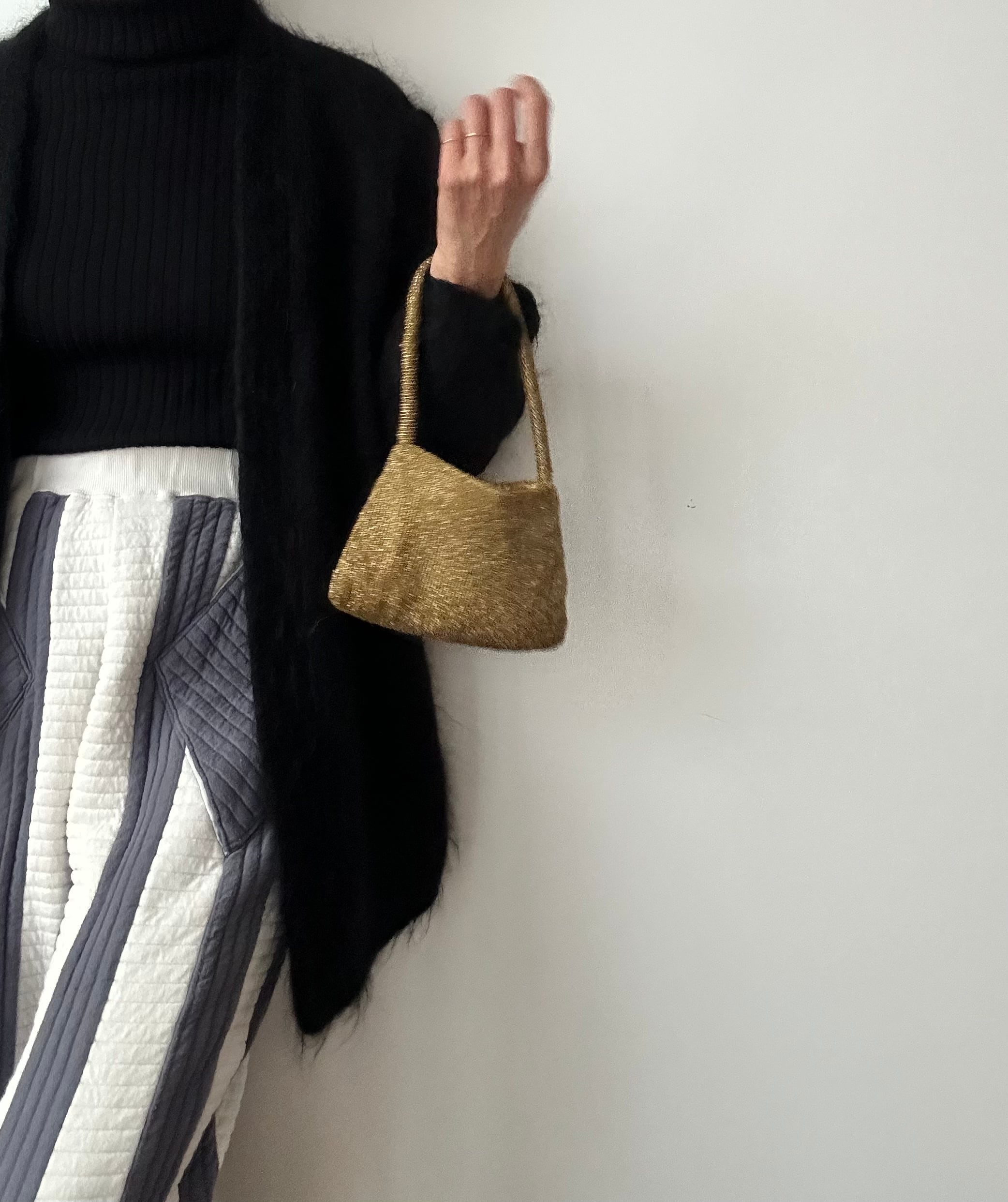 Vintage gold ビーズバッグ