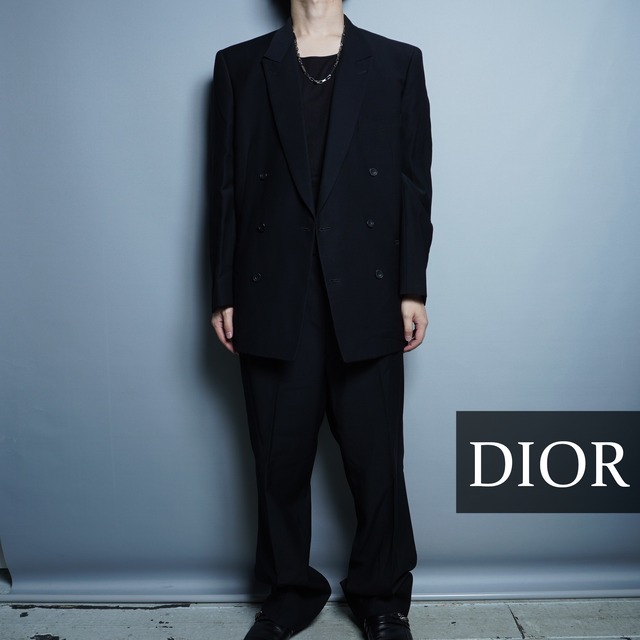 Christian Dior】クリスチャンディオール ブラックダブルセットアップ Christian Dior】クリスチャンディオール ブラックダブルセットアップ