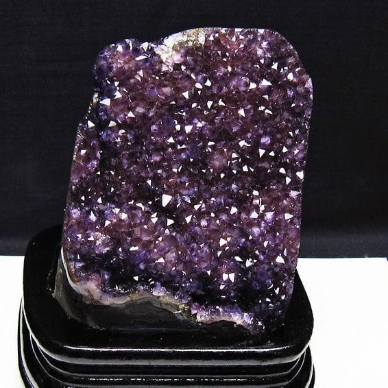 1.3Kg アメジスト クラスター ウルグアイ産 原石 amethyst 一点物 台座付属 182-7951