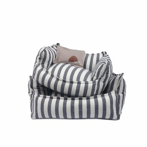 Gentle Navy Stripe Cushion L size / monchouchou