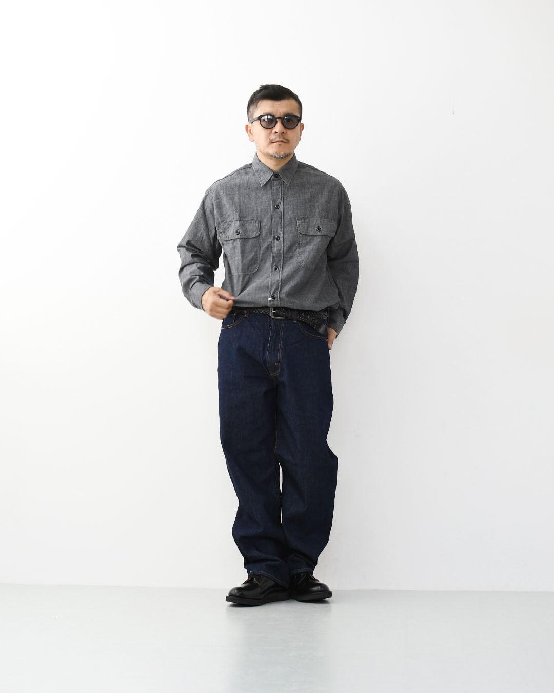 orslow [オアスロウ] BLACK CHAMBRAY WORK SHIRT [01-8064-61