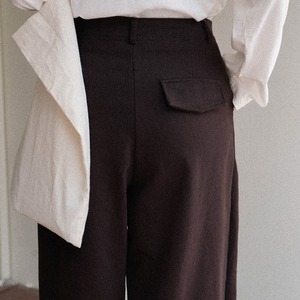 drawstring wide-leg pants　J00185