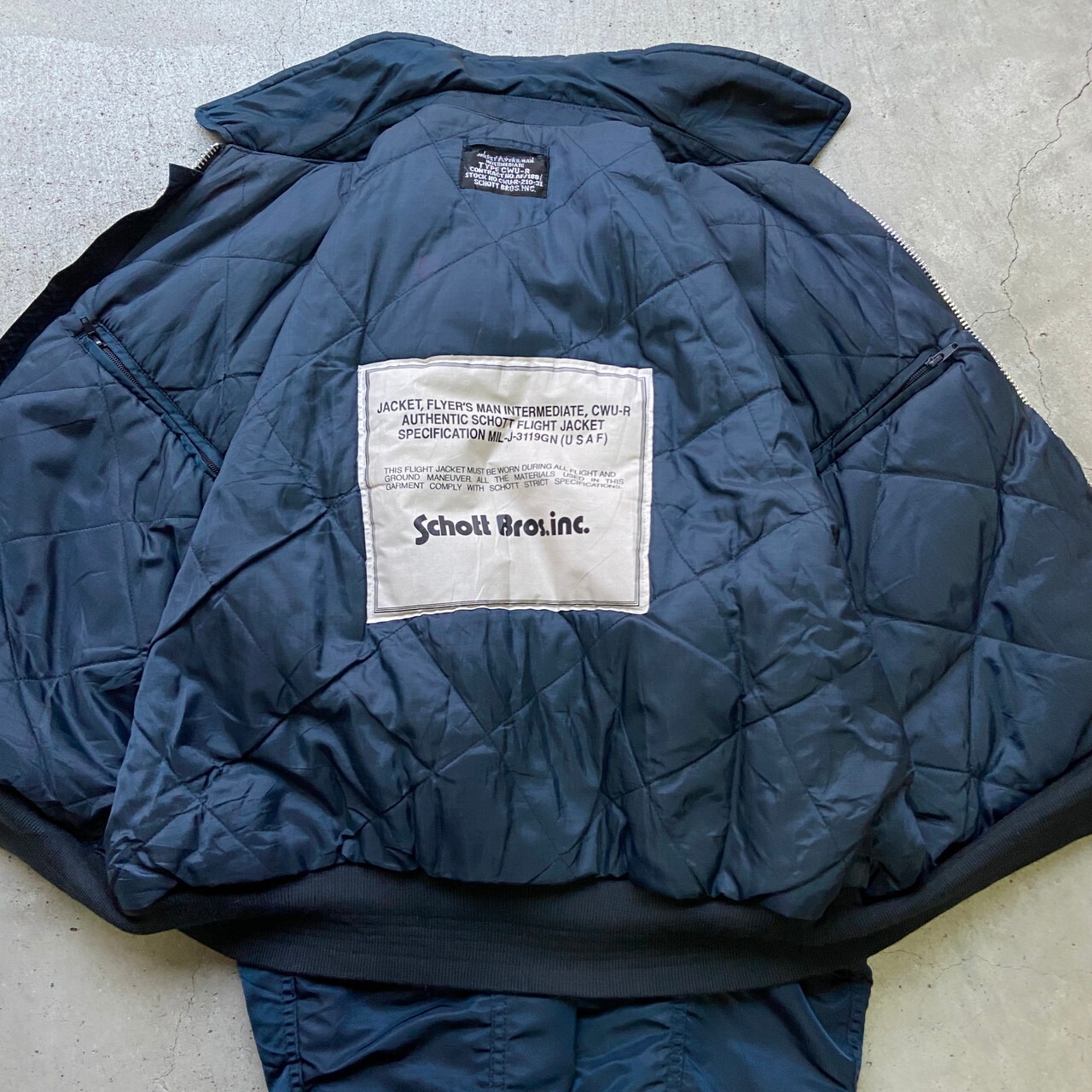Schott ショット CWU-R ミリタリー フライトジャケット メンズ2XL 古着 
