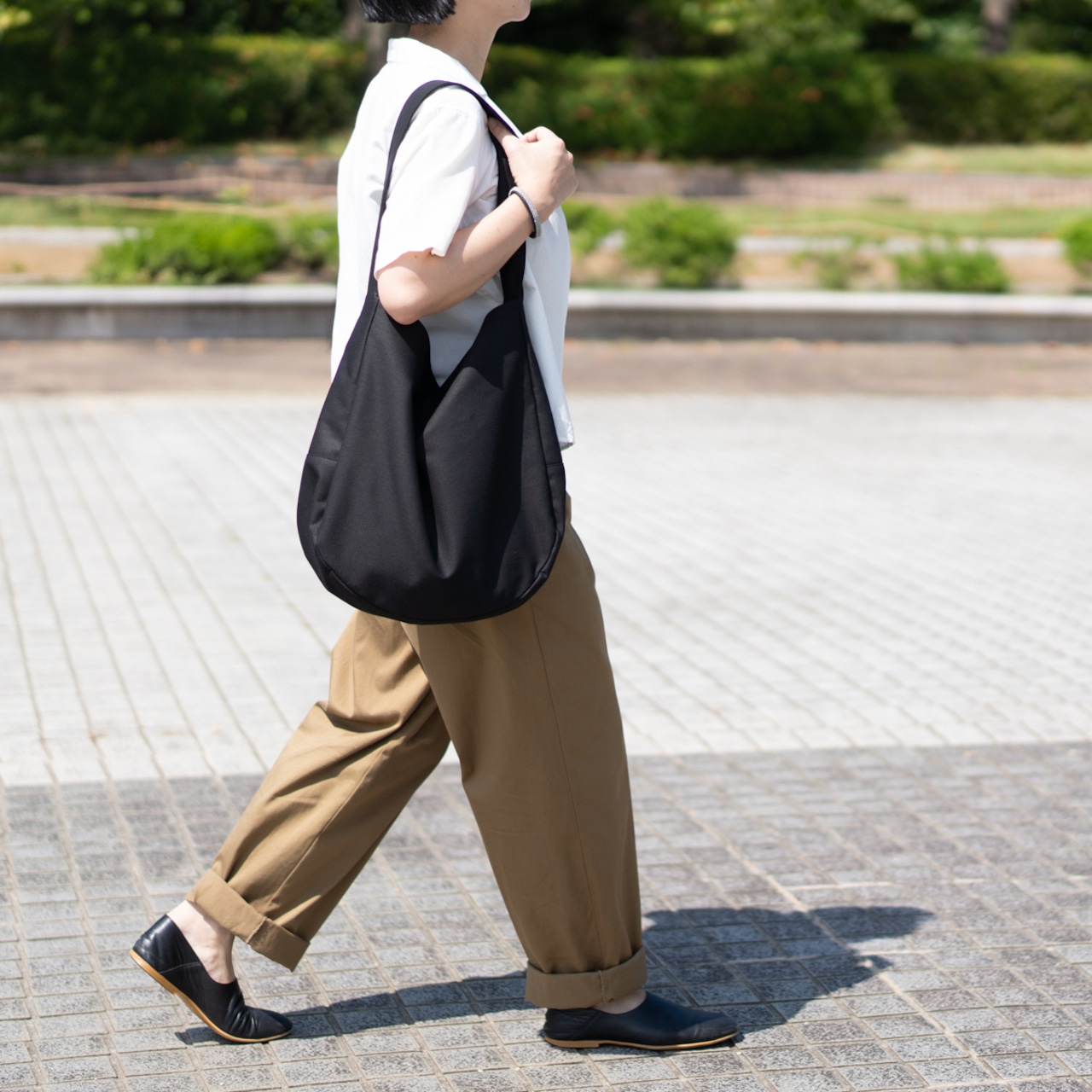 Cotton Hobo bag ブラック