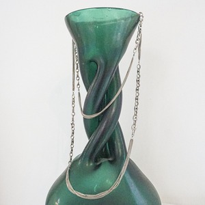 Silver Linked Chain Long Necklace