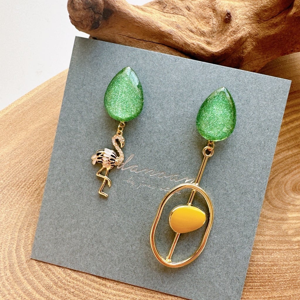 Pierce NO.1-2045″フラミンゴとラメのピアス | Joe's Style