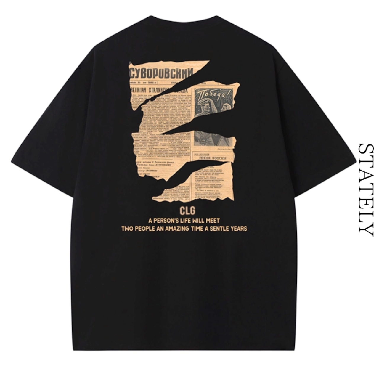 Vintage Paper Print Tee/2color_T261・画像5