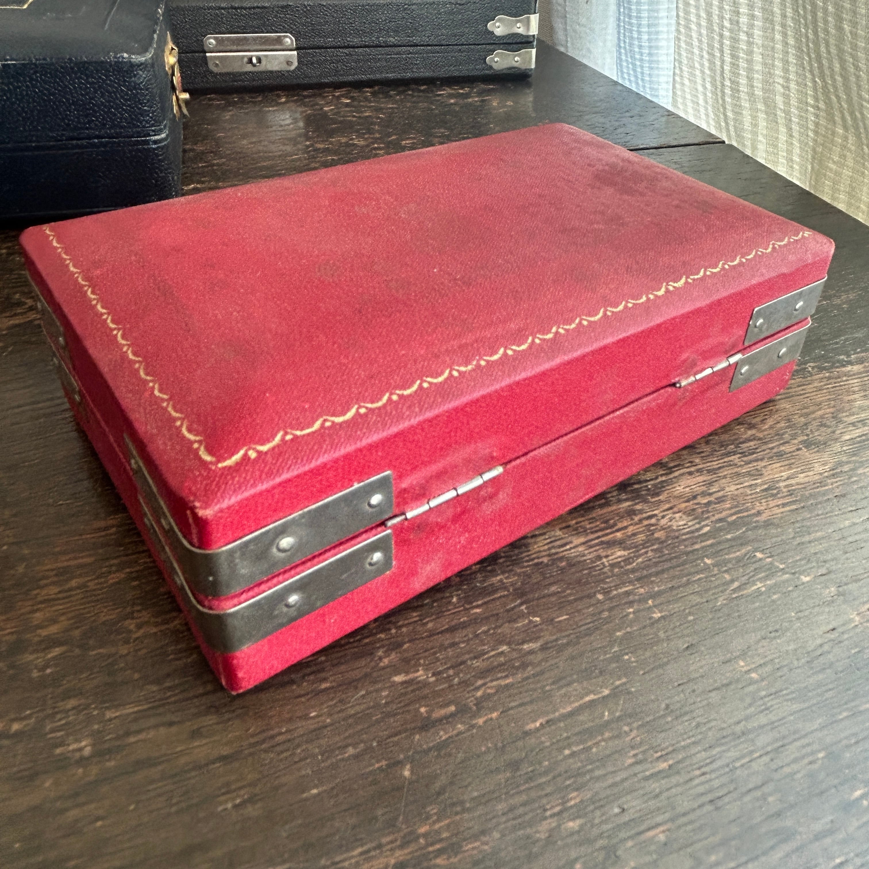 Vintage リングコレクションケースA  小型レッド